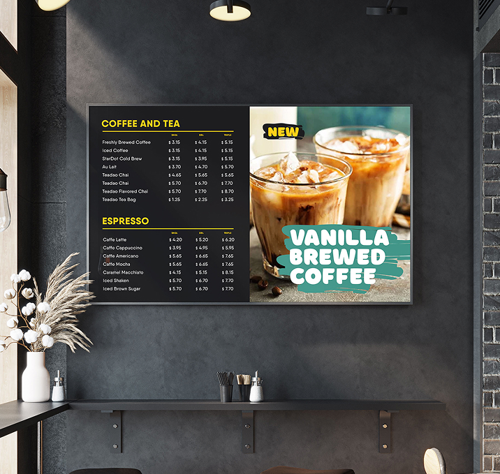 Digital Signage for Restaurants and Caf&eacute;s
