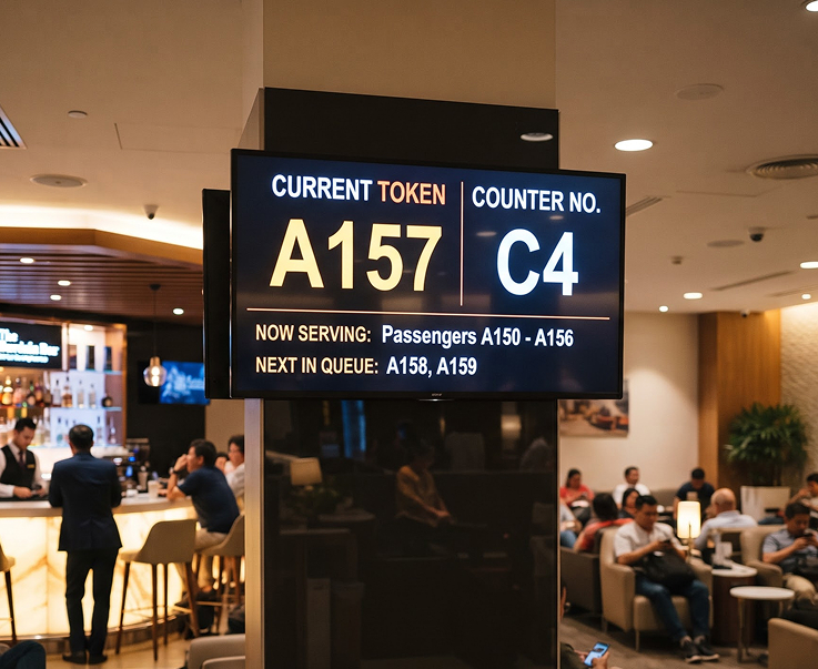 Ticket Counter and Queue Displays